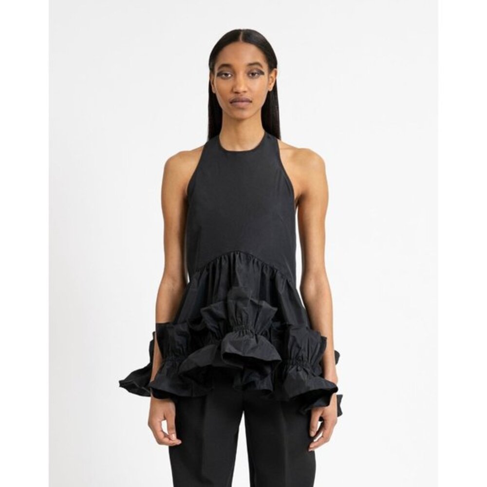AKNVAS Sonia Top Black raffle blouse size 10